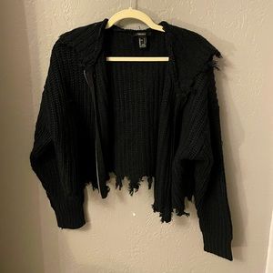 Forever 21 Black Zip-up Hoodie